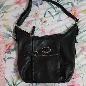 GIANI BERNINI Black Leather Shoulder Bag
